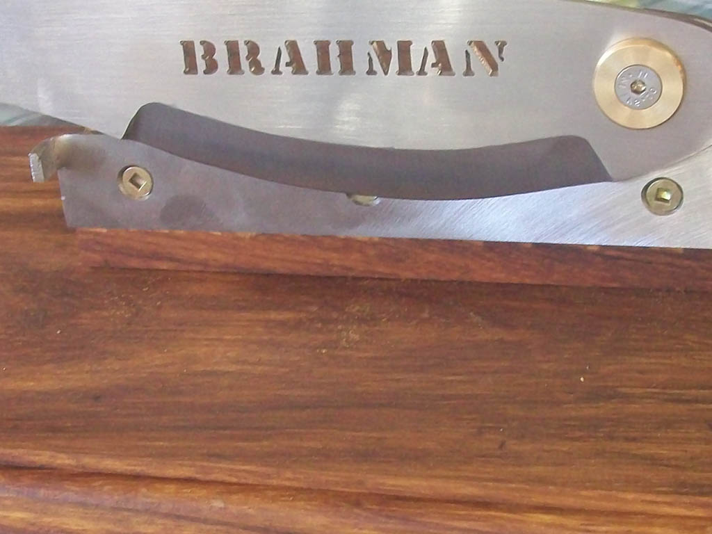 Biltong cutter with custom Brahman cut-outs.